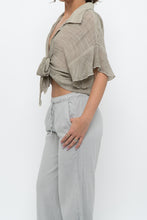 Load image into Gallery viewer, Vintage x Sage Green Semi-Sheer Flowy Top (XS-XL)