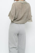 Load image into Gallery viewer, Vintage x Sage Green Semi-Sheer Flowy Top (XS-XL)