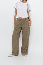Load image into Gallery viewer, THE GROUP BY BABATON x Olive Green Linen Lounge Pant (XS, S)