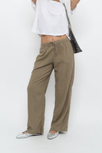 Load image into Gallery viewer, THE GROUP BY BABATON x Olive Green Linen Lounge Pant (XS, S)