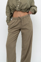 Load image into Gallery viewer, THE GROUP BY BABATON x Olive Green Linen Lounge Pant (XS, S)