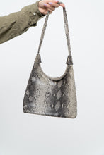 Load image into Gallery viewer, Vintage x Faux Leather Grey Snakeskin Purse