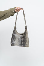 Load image into Gallery viewer, Vintage x Faux Leather Grey Snakeskin Purse