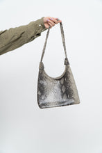 Load image into Gallery viewer, Vintage x Faux Leather Grey Snakeskin Purse