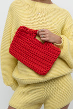 Load image into Gallery viewer, Modern x Red Chunky Crochet Clutch