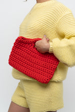Load image into Gallery viewer, Modern x Red Chunky Crochet Clutch