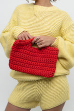 Load image into Gallery viewer, Modern x Red Chunky Crochet Clutch