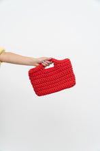Load image into Gallery viewer, Modern x Red Chunky Crochet Clutch