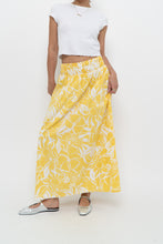Load image into Gallery viewer, FAITHFUL THE BRAND x Yellow Floral Maxi Skirt (XS)