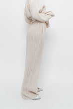 Load image into Gallery viewer, GIUSY ITALY x Beige, White Striped Linen High-Rise Pant (S)