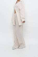 Load image into Gallery viewer, GIUSY ITALY x Beige, White Striped Linen High-Rise Pant (S)