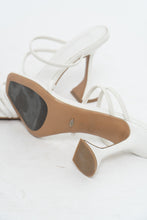 Load image into Gallery viewer, TONY BIANCO x White Leather Strappy Stilettos (7)
