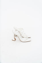 Load image into Gallery viewer, TONY BIANCO x White Leather Strappy Stilettos (7)