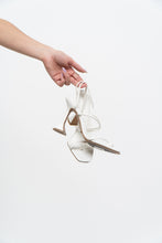 Load image into Gallery viewer, TONY BIANCO x White Leather Strappy Stilettos (7)