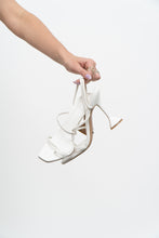 Load image into Gallery viewer, TONY BIANCO x White Leather Strappy Stilettos (7)