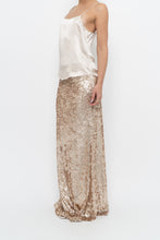 Load image into Gallery viewer, Modern x Champagne Sequin Knit Maxi Skirt (XS, S)