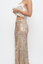 Load image into Gallery viewer, Modern x Champagne Sequin Knit Maxi Skirt (XS, S)