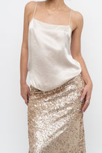 Load image into Gallery viewer, BABATON x Nude Satin Flowy Tank (XS)