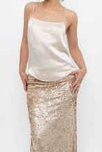 Load image into Gallery viewer, BABATON x Nude Satin Flowy Tank (XS)