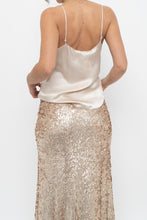 Load image into Gallery viewer, BABATON x Nude Satin Flowy Tank (XS)