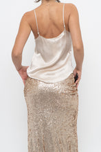 Load image into Gallery viewer, BABATON x Nude Satin Flowy Tank (XS)