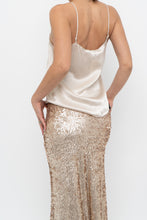 Load image into Gallery viewer, BABATON x Nude Satin Flowy Tank (XS)