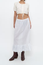 Load image into Gallery viewer, Vintage x Made in Canada x White Cotton Semi-sheer Maxi Skirt (XS, S)