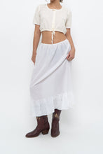 Load image into Gallery viewer, Vintage x Made in Canada x White Cotton Semi-sheer Maxi Skirt (XS, S)