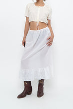 Load image into Gallery viewer, Vintage x Made in Canada x White Cotton Semi-sheer Maxi Skirt (XS, S)