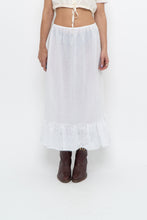 Load image into Gallery viewer, Vintage x Made in Canada x White Cotton Semi-sheer Maxi Skirt (XS, S)
