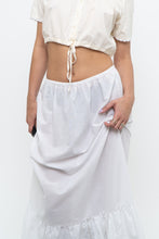 Load image into Gallery viewer, Vintage x Made in Canada x White Cotton Semi-sheer Maxi Skirt (XS, S)