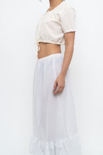 Load image into Gallery viewer, Vintage x Made in Canada x White Cotton Semi-sheer Maxi Skirt (XS, S)