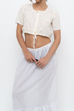 Load image into Gallery viewer, OAK + FORT x Cream, White Cotton Cropped Blouse (XS-M)