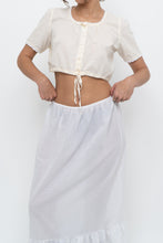 Load image into Gallery viewer, OAK + FORT x Cream, White Cotton Cropped Blouse (XS-M)