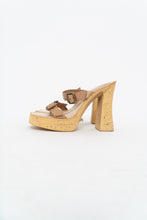 Load image into Gallery viewer, Vintage x Made in Brazil x ALDO Beige Chunky Heels (8)