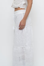 Load image into Gallery viewer, Vintage x MEXX White Cotton-blend Pointelle Maxi Skirt (XS)