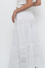 Load image into Gallery viewer, Vintage x MEXX White Cotton-blend Pointelle Maxi Skirt (XS)