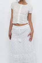 Load image into Gallery viewer, BRANDY MELVILLE x White Pointelle Crop Blouse (XS, S)