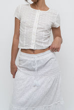 Load image into Gallery viewer, BRANDY MELVILLE x White Pointelle Crop Blouse (XS, S)