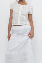 Load image into Gallery viewer, BRANDY MELVILLE x White Pointelle Crop Blouse (XS, S)