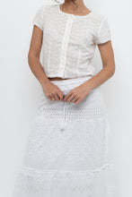 Load image into Gallery viewer, BRANDY MELVILLE x White Pointelle Crop Blouse (XS, S)