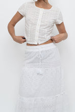 Load image into Gallery viewer, BRANDY MELVILLE x White Pointelle Crop Blouse (XS, S)
