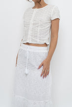 Load image into Gallery viewer, BRANDY MELVILLE x White Pointelle Crop Blouse (XS, S)