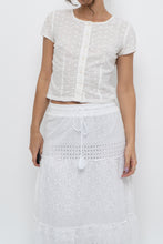 Load image into Gallery viewer, BRANDY MELVILLE x White Pointelle Crop Blouse (XS, S)