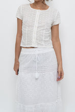 Load image into Gallery viewer, BRANDY MELVILLE x White Pointelle Crop Blouse (XS, S)