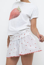 Load image into Gallery viewer, ANTHROPOLOGIE x White Strawberry Cotton Tee (XS, S)