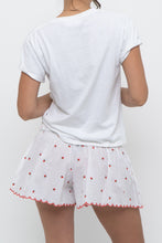 Load image into Gallery viewer, JOIE x Strawberry Cotton Embroidered Lounge Short (S, M)
