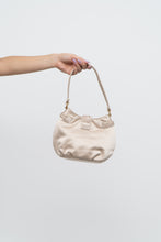 Load image into Gallery viewer, Vintage x NINE WEST Beige Satin Rhinestone Clutch