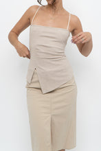 Load image into Gallery viewer, Modern x Beige Ribbed Subtle Glitter Tank (XS, S)