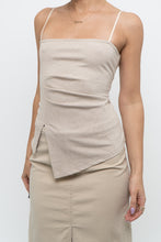 Load image into Gallery viewer, Modern x Beige Ribbed Subtle Glitter Tank (XS, S)